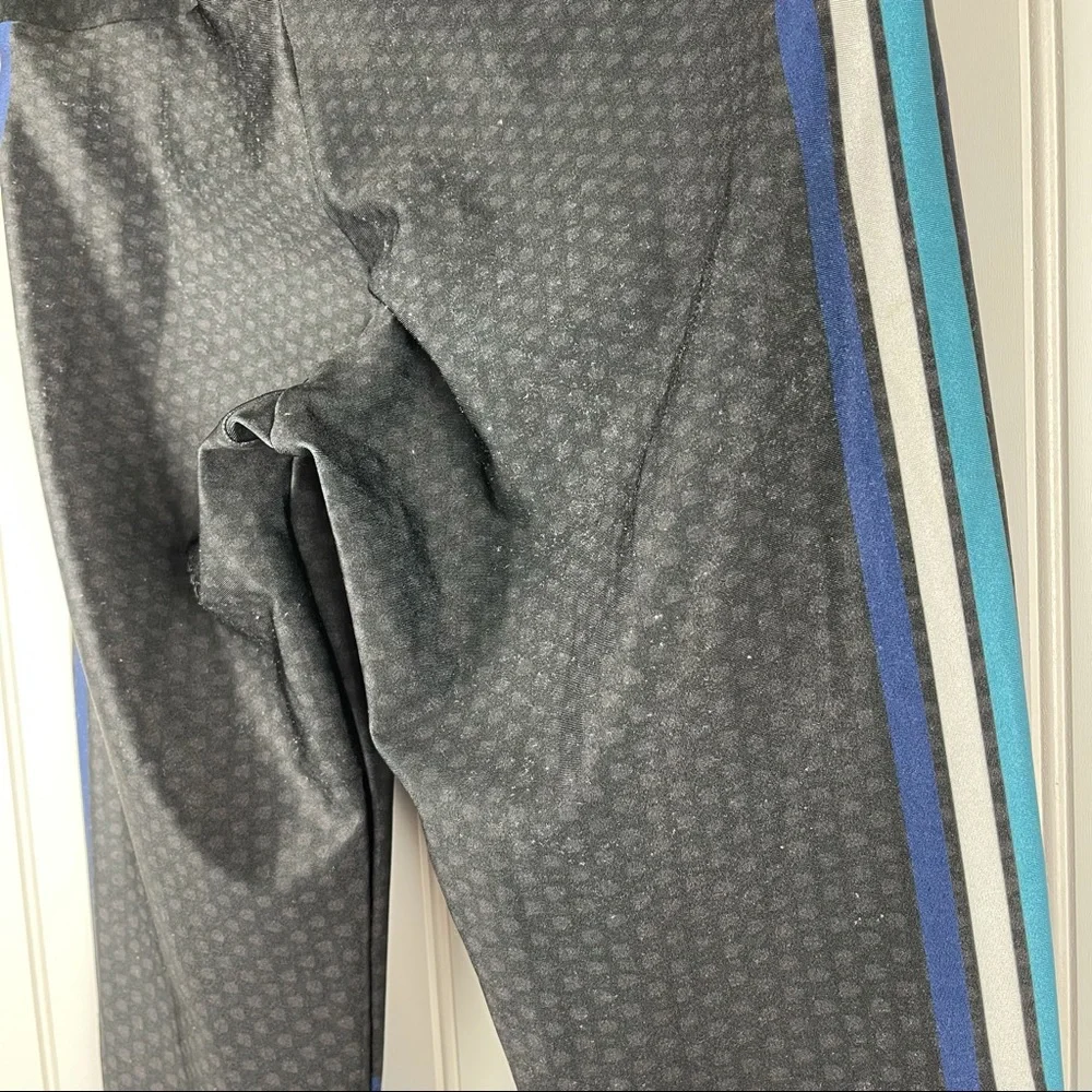 Goldsheep Retro Blue Stripe Vintage Vibe Leggings Medium